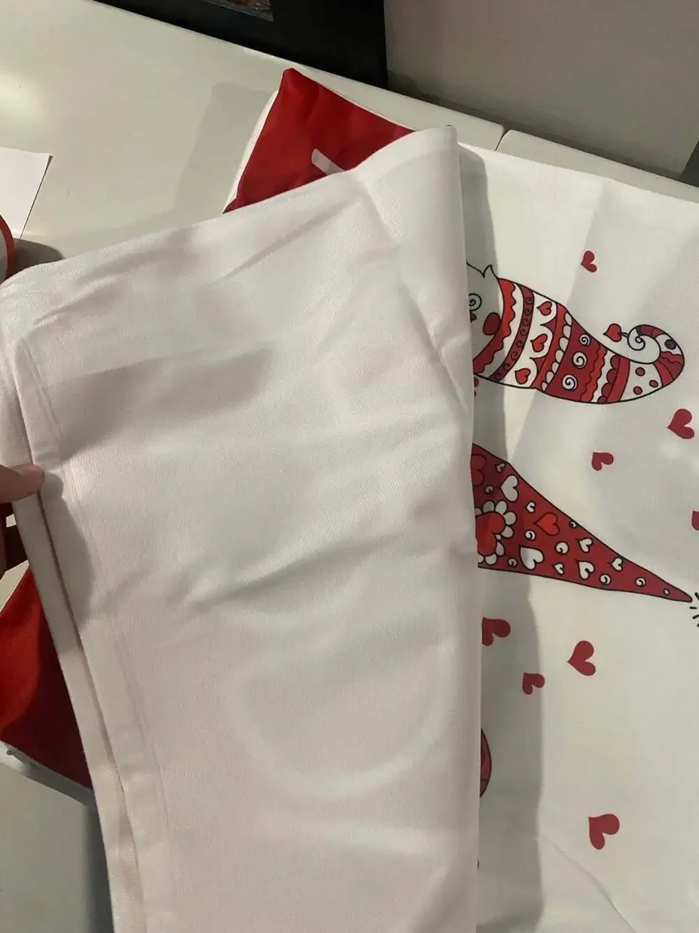 Set a four 18 x 18” valentines pillowcases